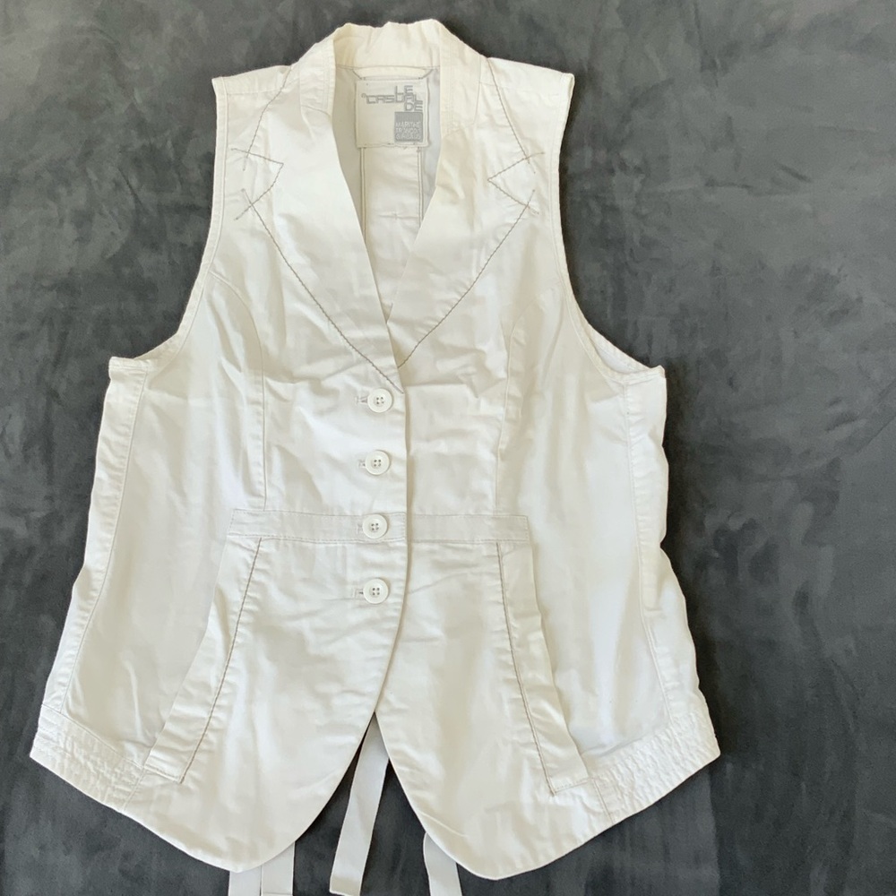 Marithe Francois Girbaud White Vest